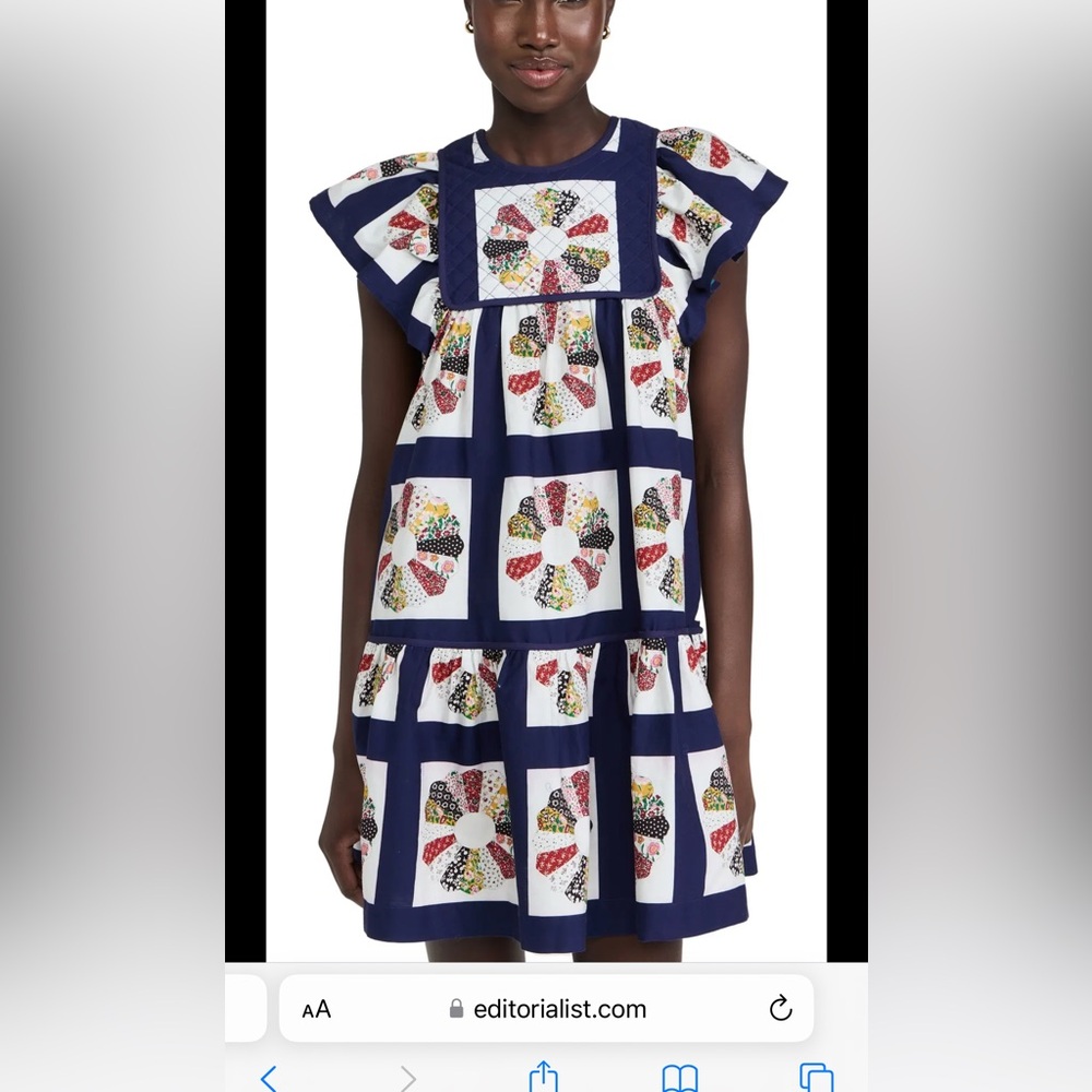 Sea Pippin Patchwork Flutter Sleeve Tunic Dress